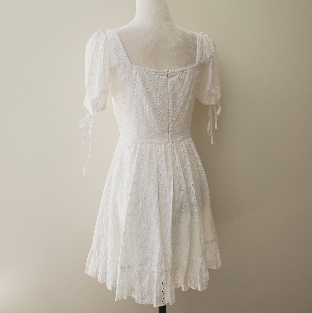 Shein Eyelet Lace Puff Sleeve Dress - Picture 5 of 13